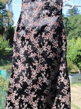 Vintage 90s Knapp Studio Mini Dress Qipao Cheongsam Mandarin Collar Embroidered